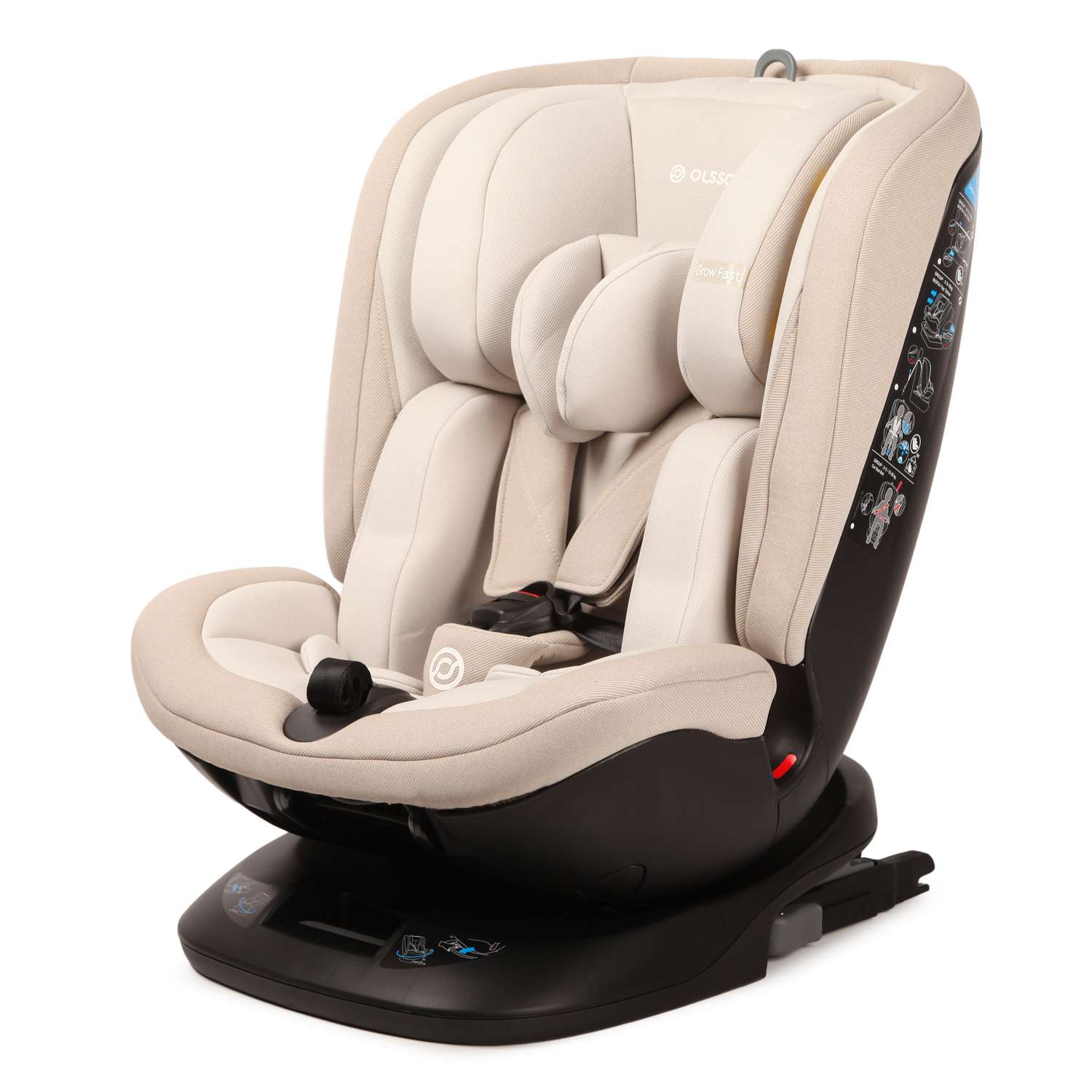 Автокресло Olsson Grow Fast Beige Isofix 0+/1/2/3 (0-36 кг) - фото 1
