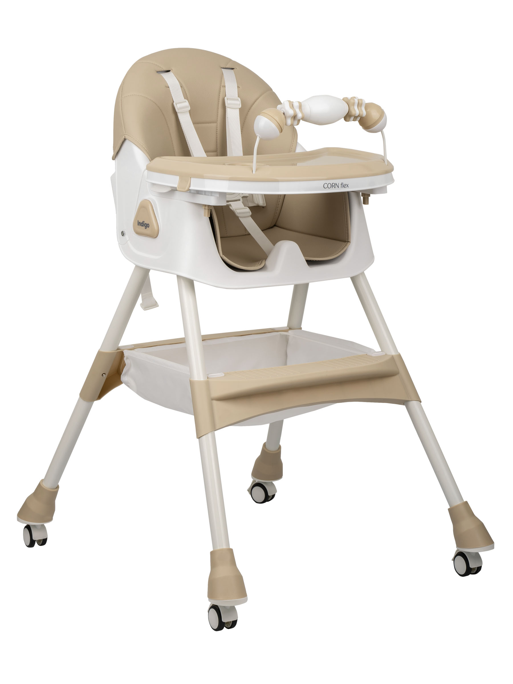Стульчик для кормления Indigo Corn Flex бежевый - фото 1