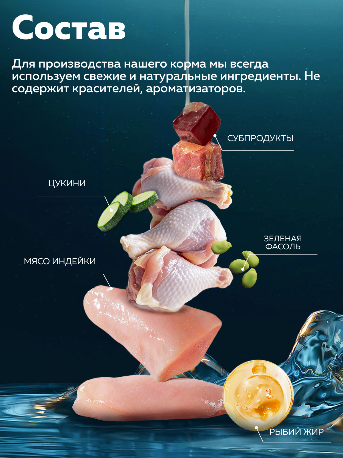 Корм влажный Зоогурман Holistic С индейкой и цукини Mix, 100 г х 20 шт. - фото 4
