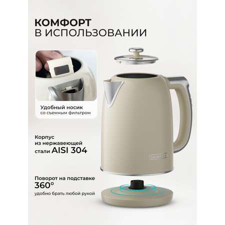 Чайник электрический Galaxy LINE GL0361 БЕЛЫЙ ЖЕМЧУГ