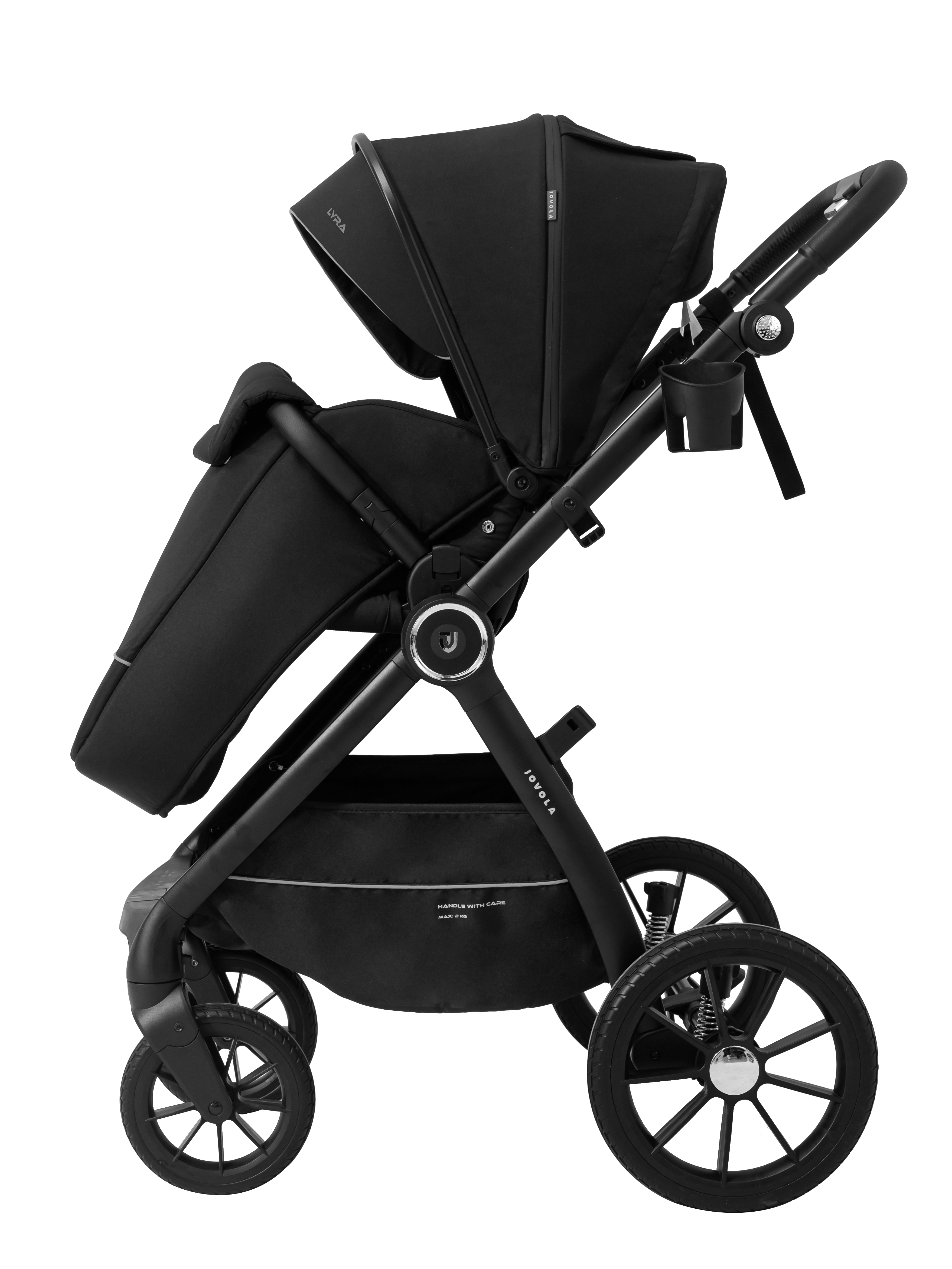 Коляска прогулочная JOVOLA LYRA с реверсивным блоком черный - фото 5