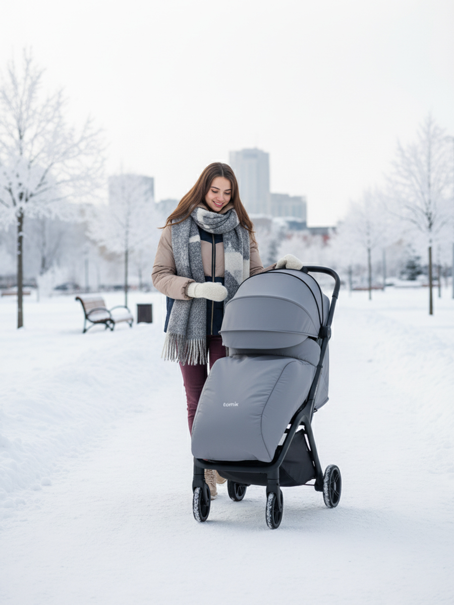 Коляска прогулочная Tomix Easy серый - фото 15