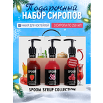 Изображение товара Набор сиропов SPOOM Клубника Баббл гам Малина для коктейлей и лимонадов 3шт 250мл + 3 дозатора