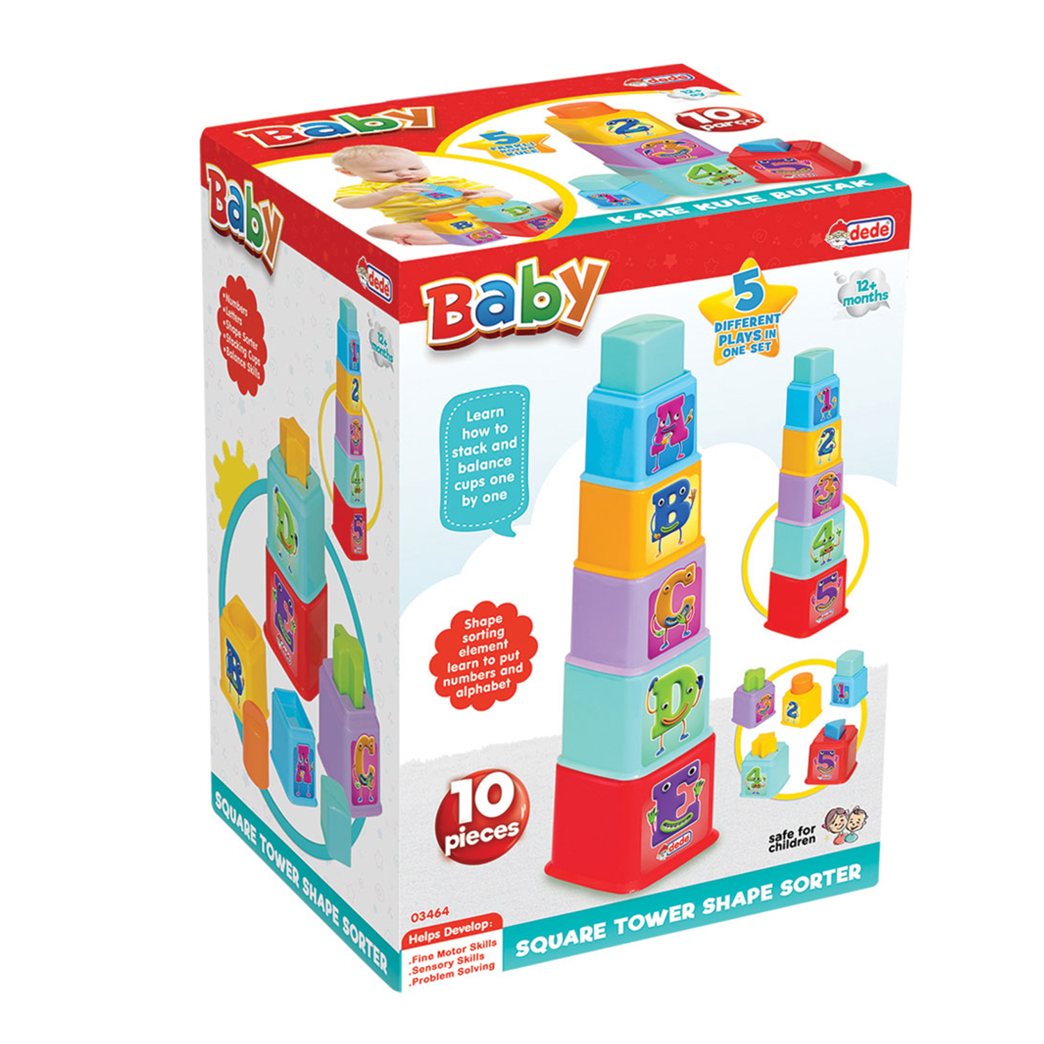 Игрушка Dede пирамидка Стаканчики - фото 2