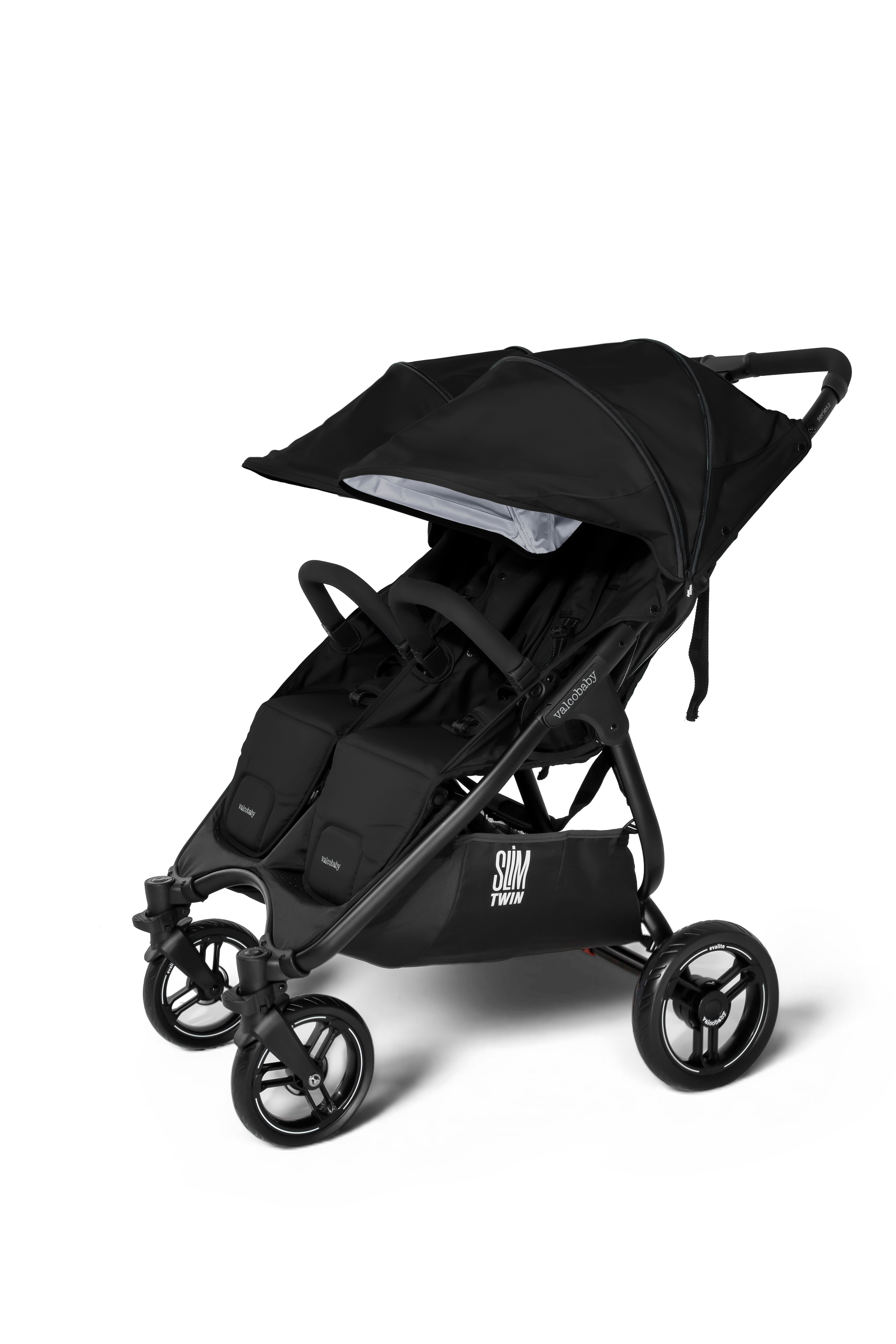 Коляска прогулочная для двойни Valco baby черный - фото 14