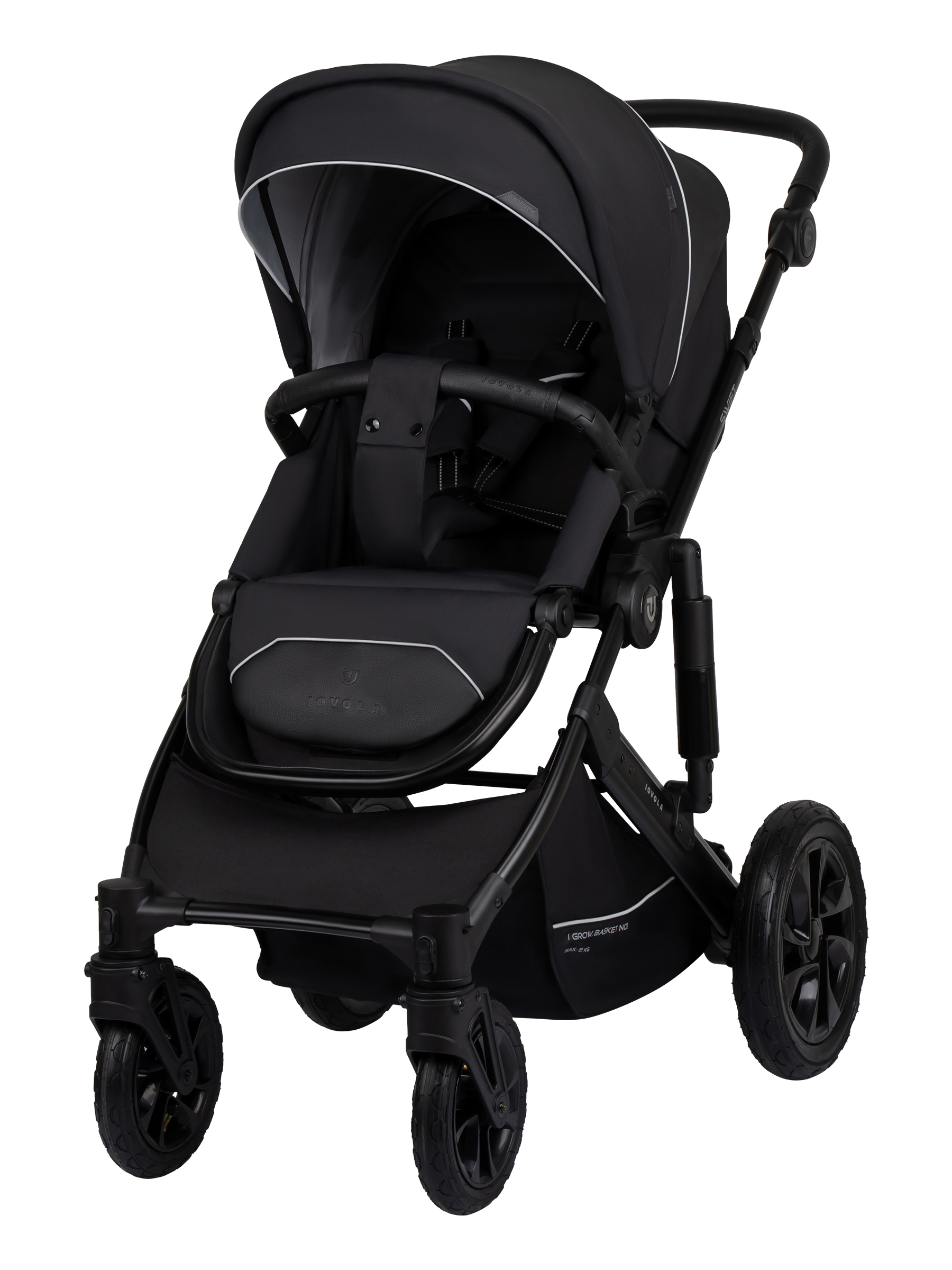 Коляска 3в1 JOVOLA Swift Plus черный - фото 8