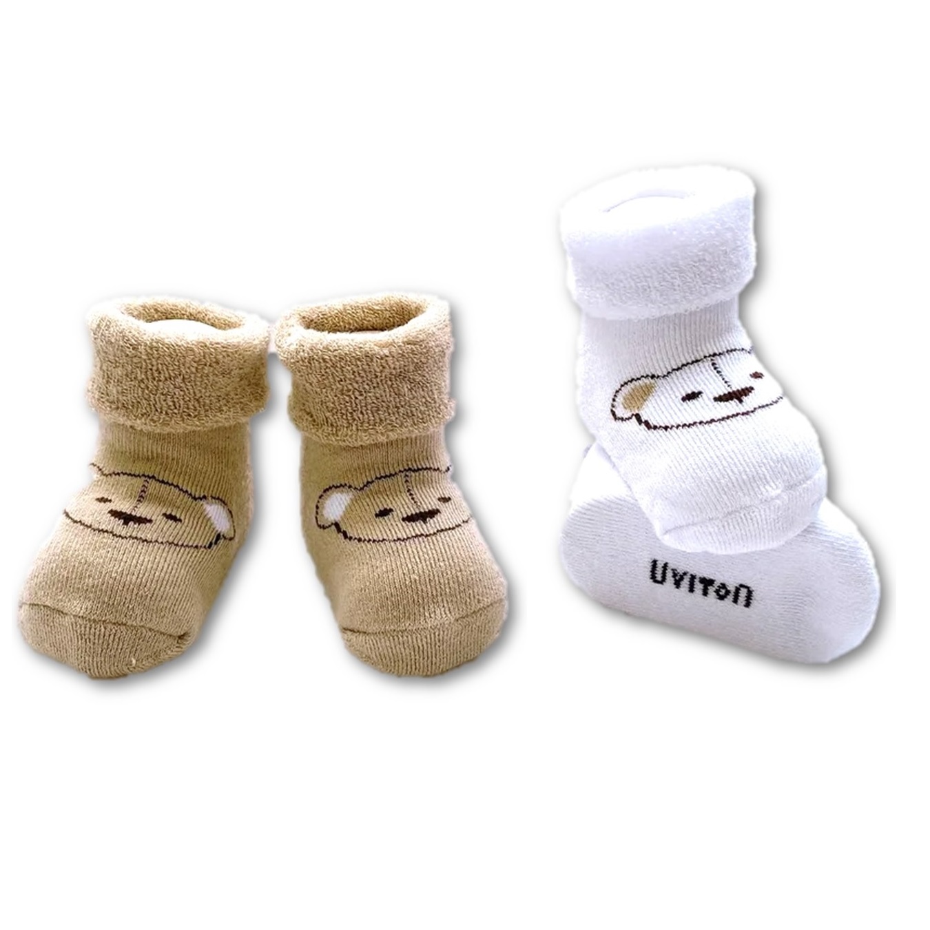 Изображение товара Мягкие махровые носки для малышей Uviton 2 пары размеры 0-6 мес