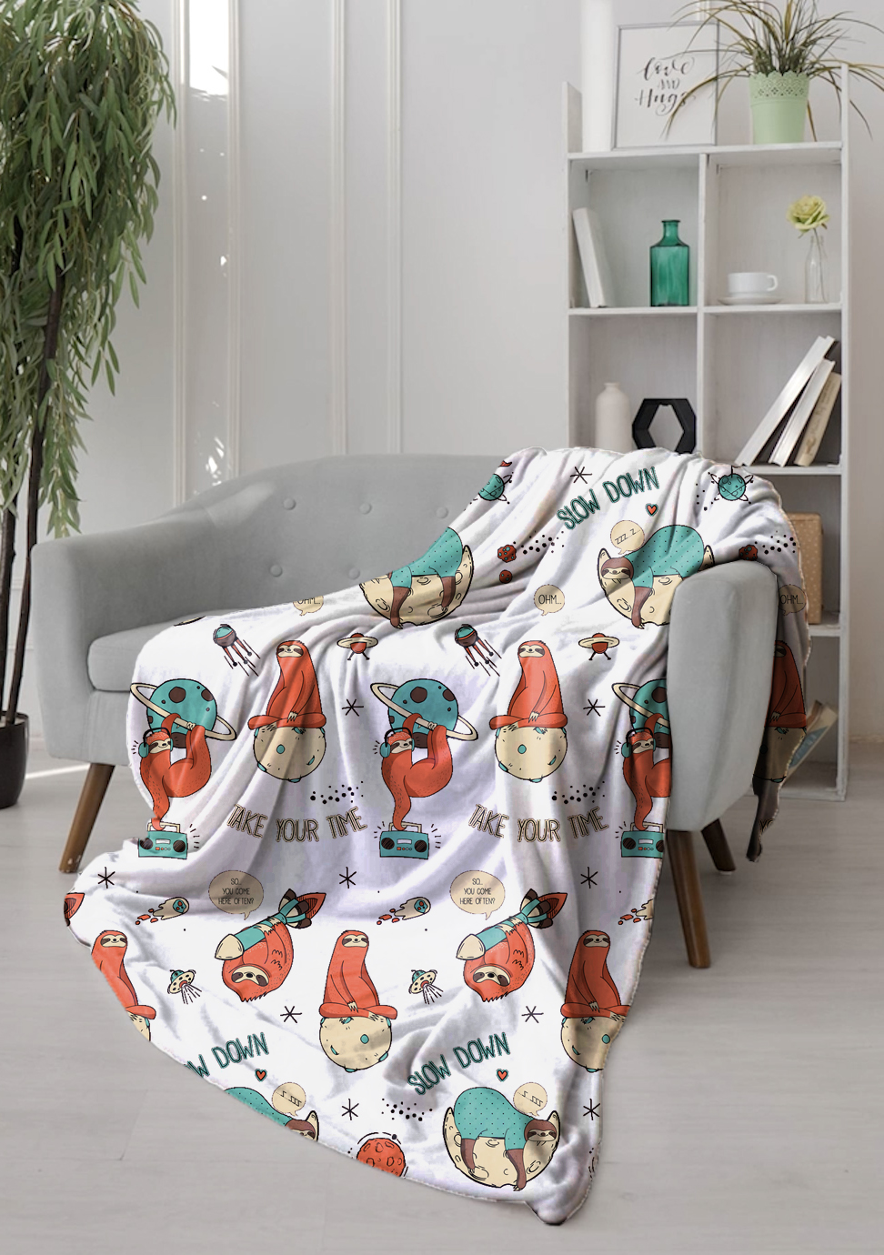 Плед PAVLine Аэро Софт Ленивцы 150 x 200 см - фото 1