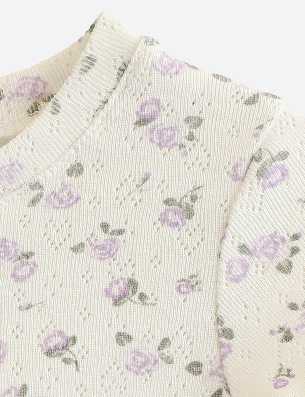 Футболка Bastimento BM102/1а Футболка детская ажур,сиреневый цветы - фото 3