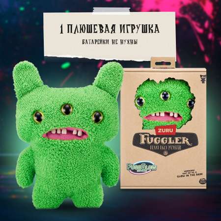 Игрушка мягкая FUGGLER Зеленый ушастик Грин Светящийся Фагглер 24см 15716G