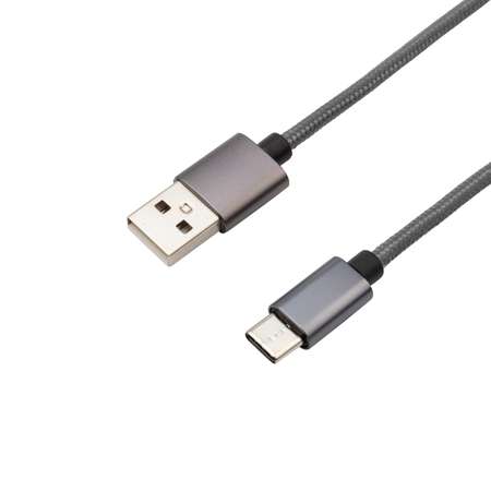 Кабель REXANT USB - Type-C 1 метр в графитовой нейлоновой оплетке