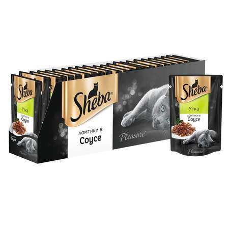 Корм влажный для кошек Sheba 85г Ломтики в соусе утка