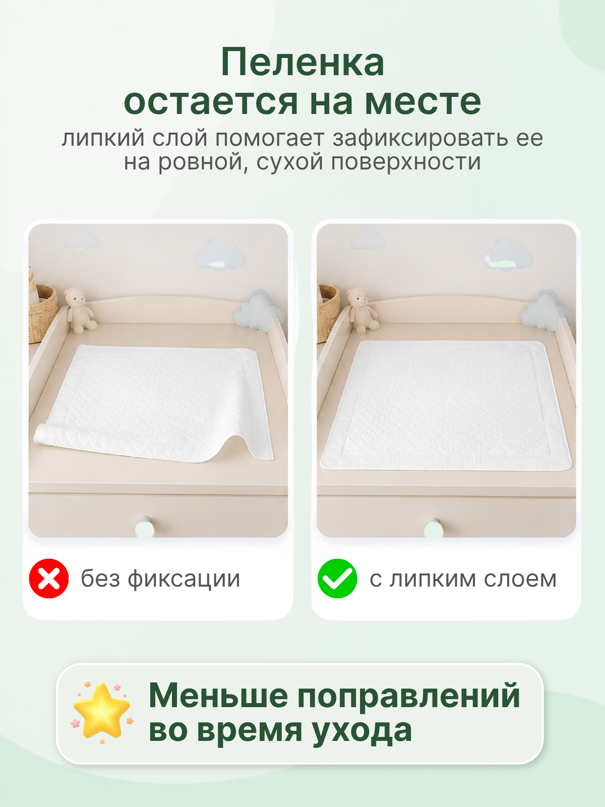 Пелёнки одноразовые Добруша 60х90 см 20 шт. - фото 3