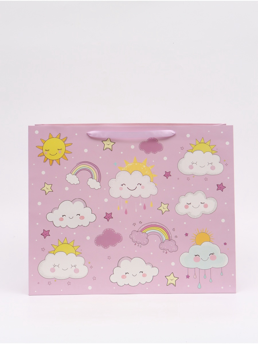 Пакет ламинированный Дарите Счастье Милые облака XL 49 × 40 × 19 см - фото 2