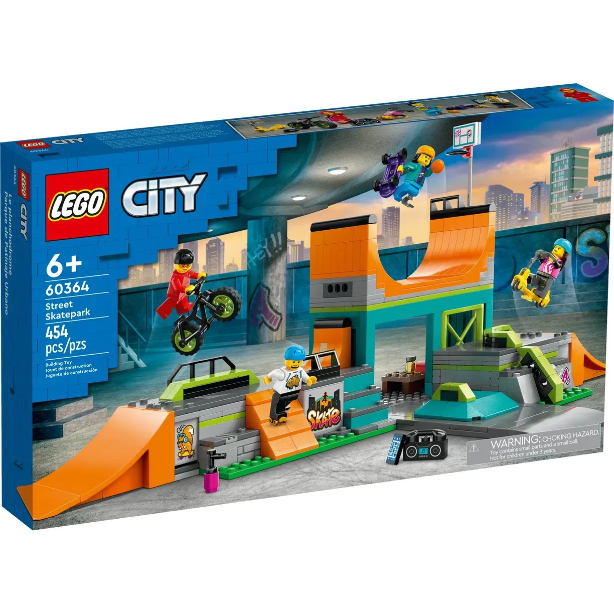Изображение товара Конструктор LEGO City 60364 Городской скейт-парк с мини-фигурками