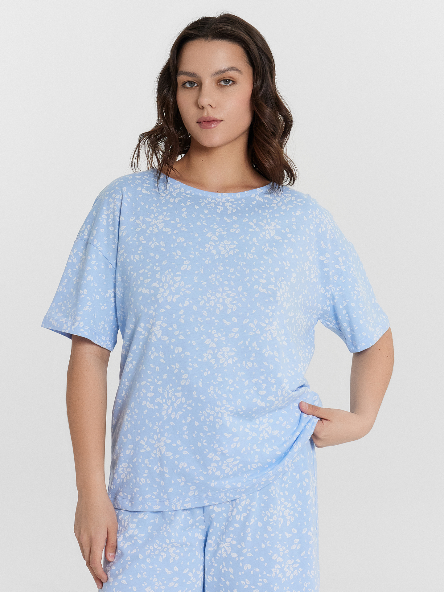 Пижама Mark Formelle (Марк Формэль) 592595/лепестки на небесном - фото 6