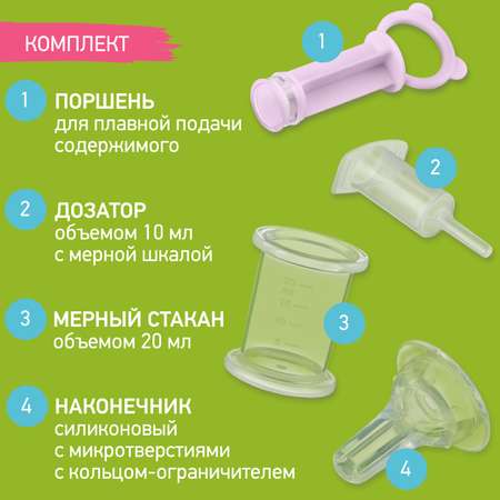Дозатор для лекарств ROXY-KIDS с мерным стаканчиком-колпачком