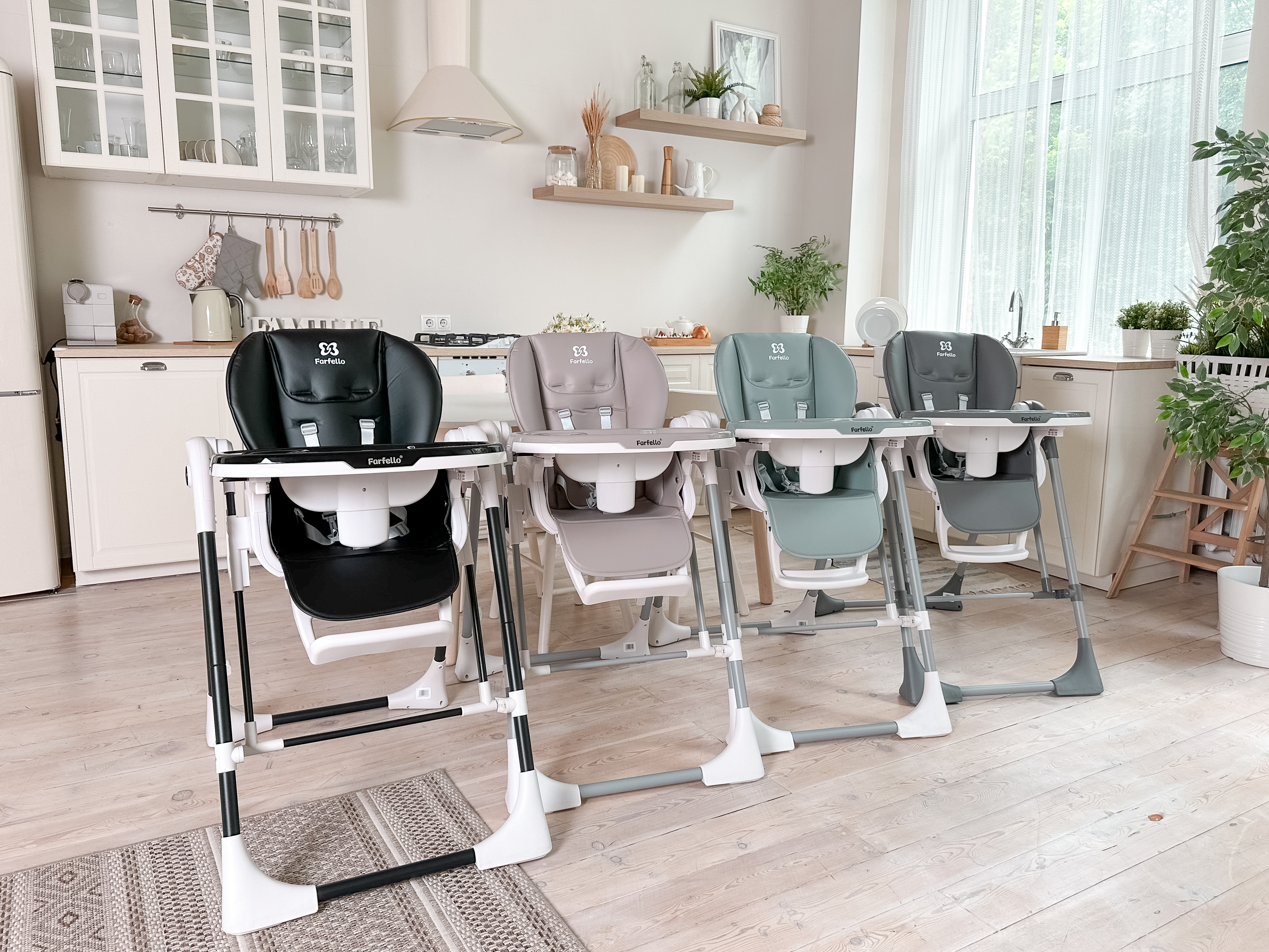 Стульчик для кормления Farfello Multa бежевый - фото 13