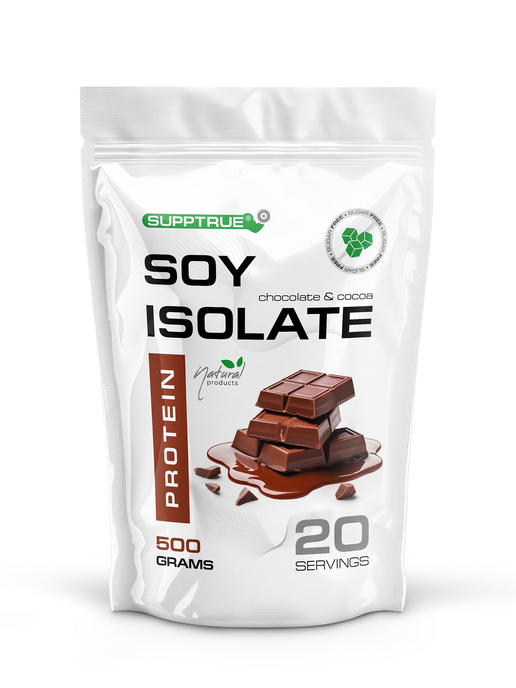 Протеин 0,5 кг. SUPPTRUE SOY ISOLATE 20 порций со вкусом шоколада - фото 16