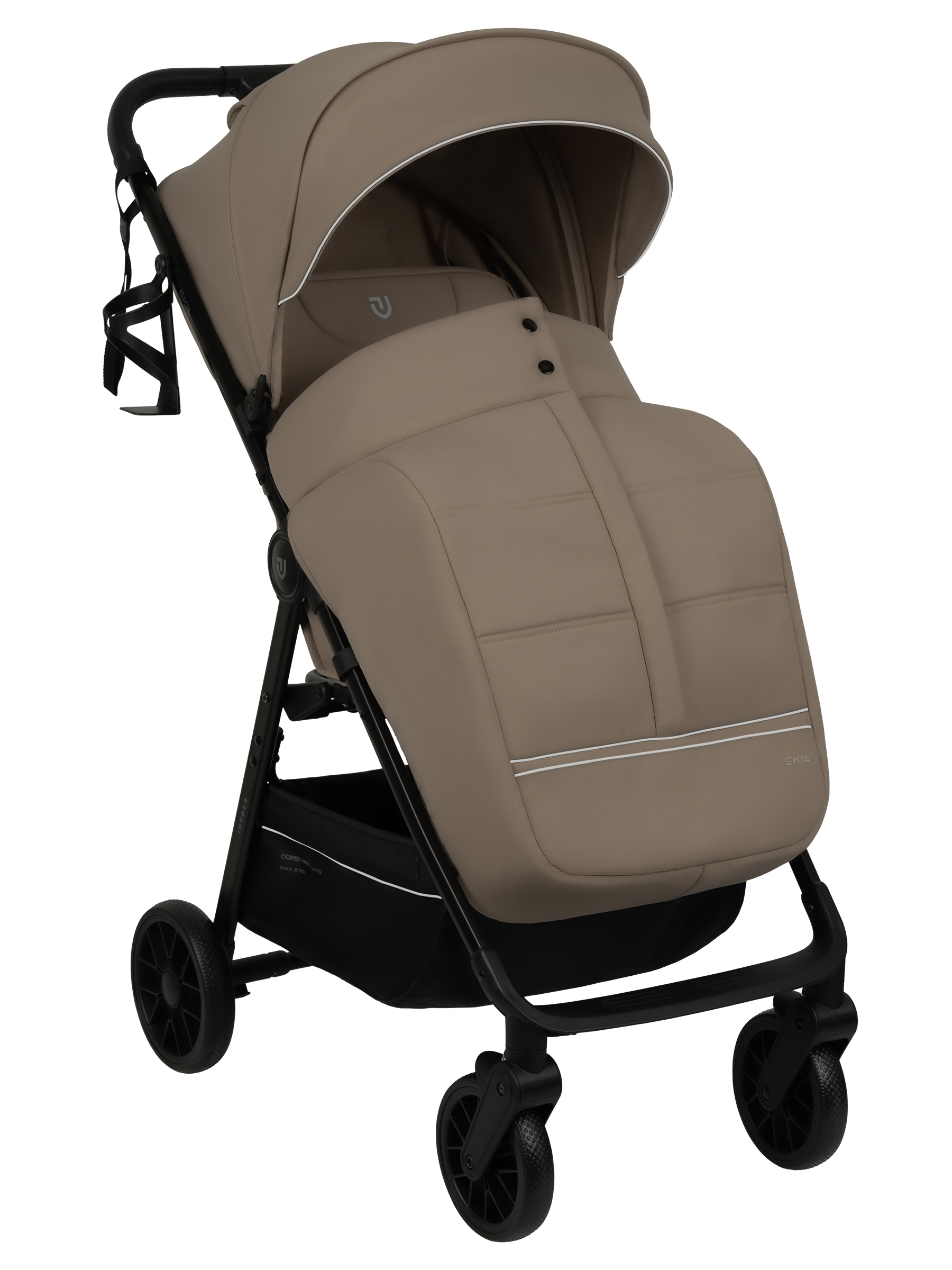 Коляска прогулочная JOVOLA Skill бежевый - фото 15