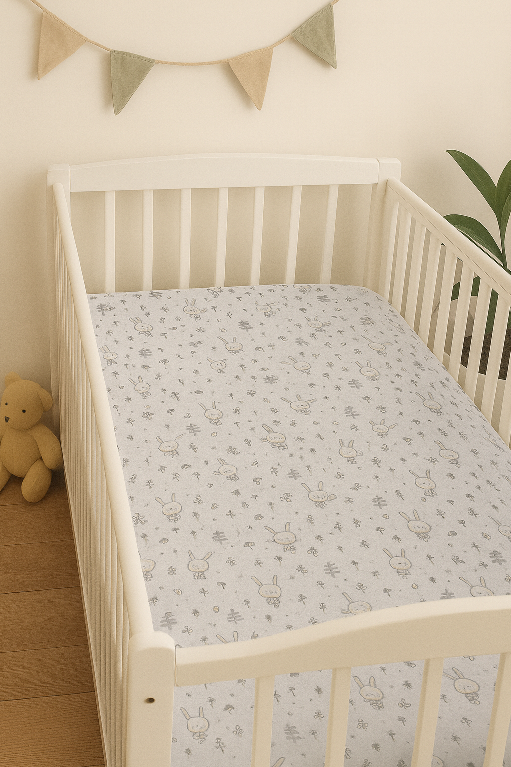 Простыня Daisy Зайчик с щечками 60 x 60 см на резинке - фото 1