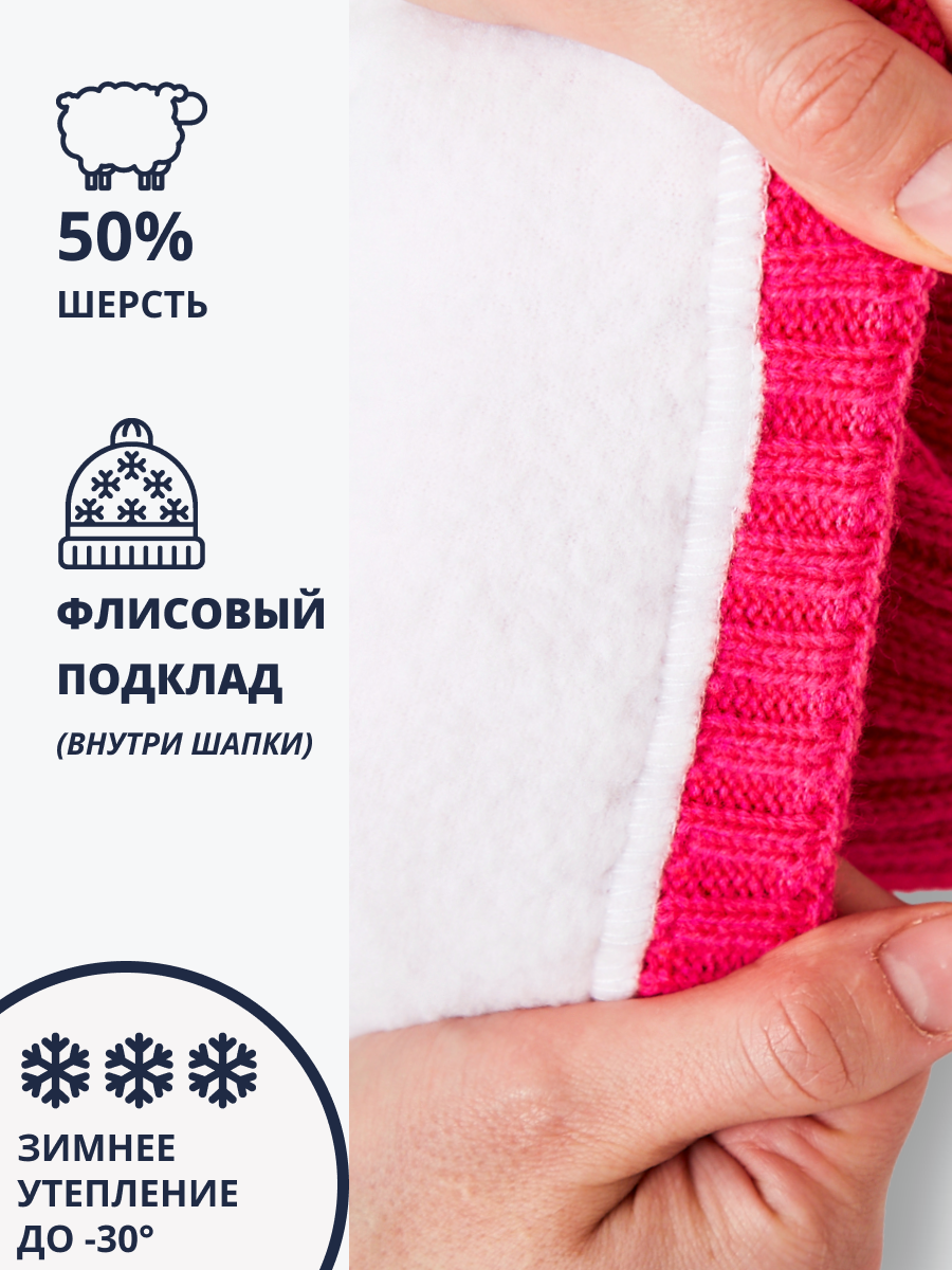 Шапка и снуд NYCkids NYC-H-53-poloski-raspG - фото 6