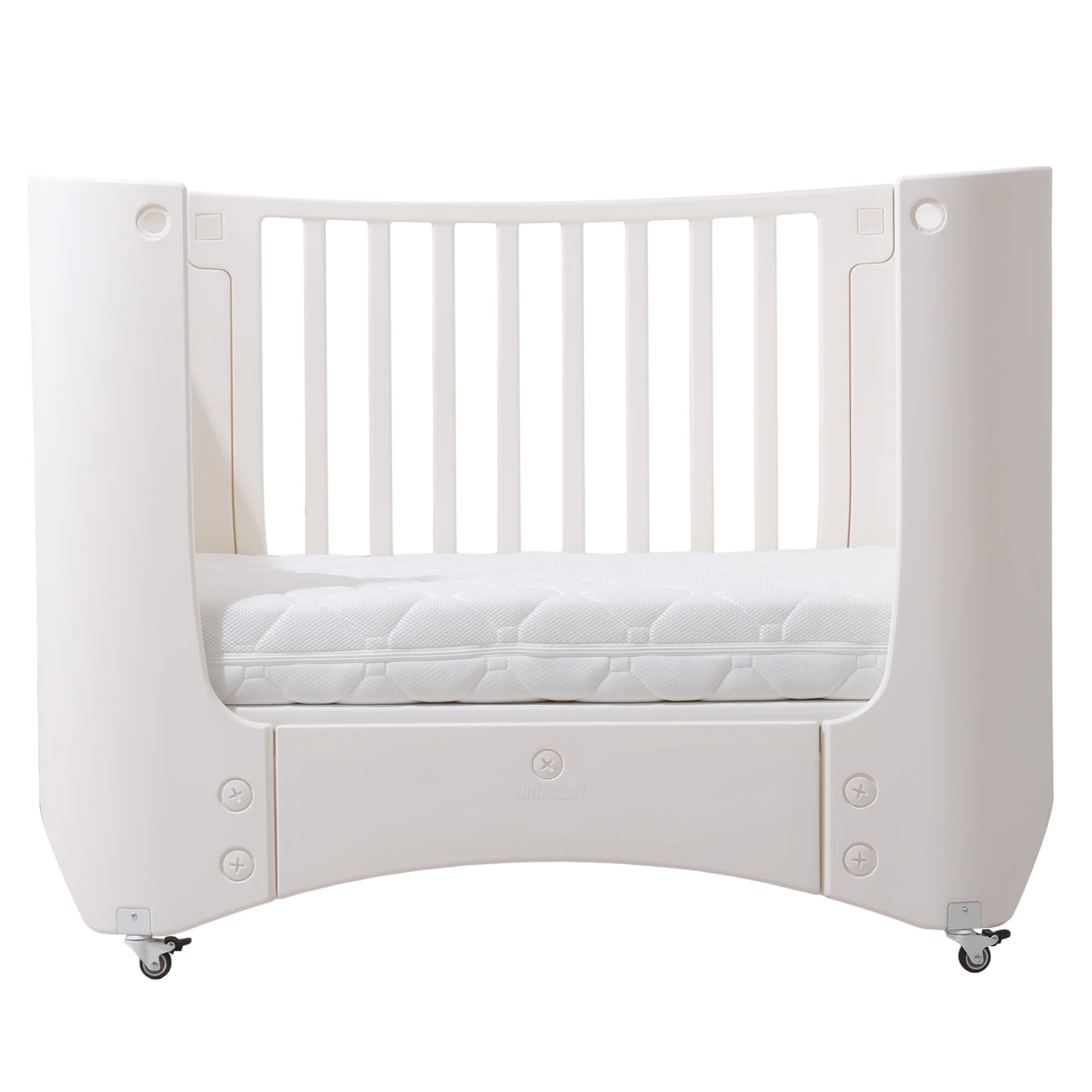 Детская кроватка UNIX Kids Premium White, без маятника (белый) - фото 15