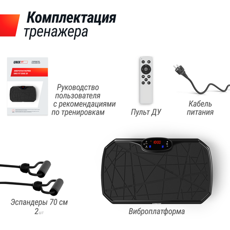 Виброплатформа UNIX Fit Edge 2D Black
