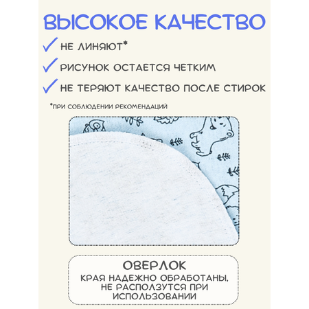 Пеленки фланелевые Чудо-Чадо для новорожденных «Сыночку/зверюшки» 85х120см 4 шт