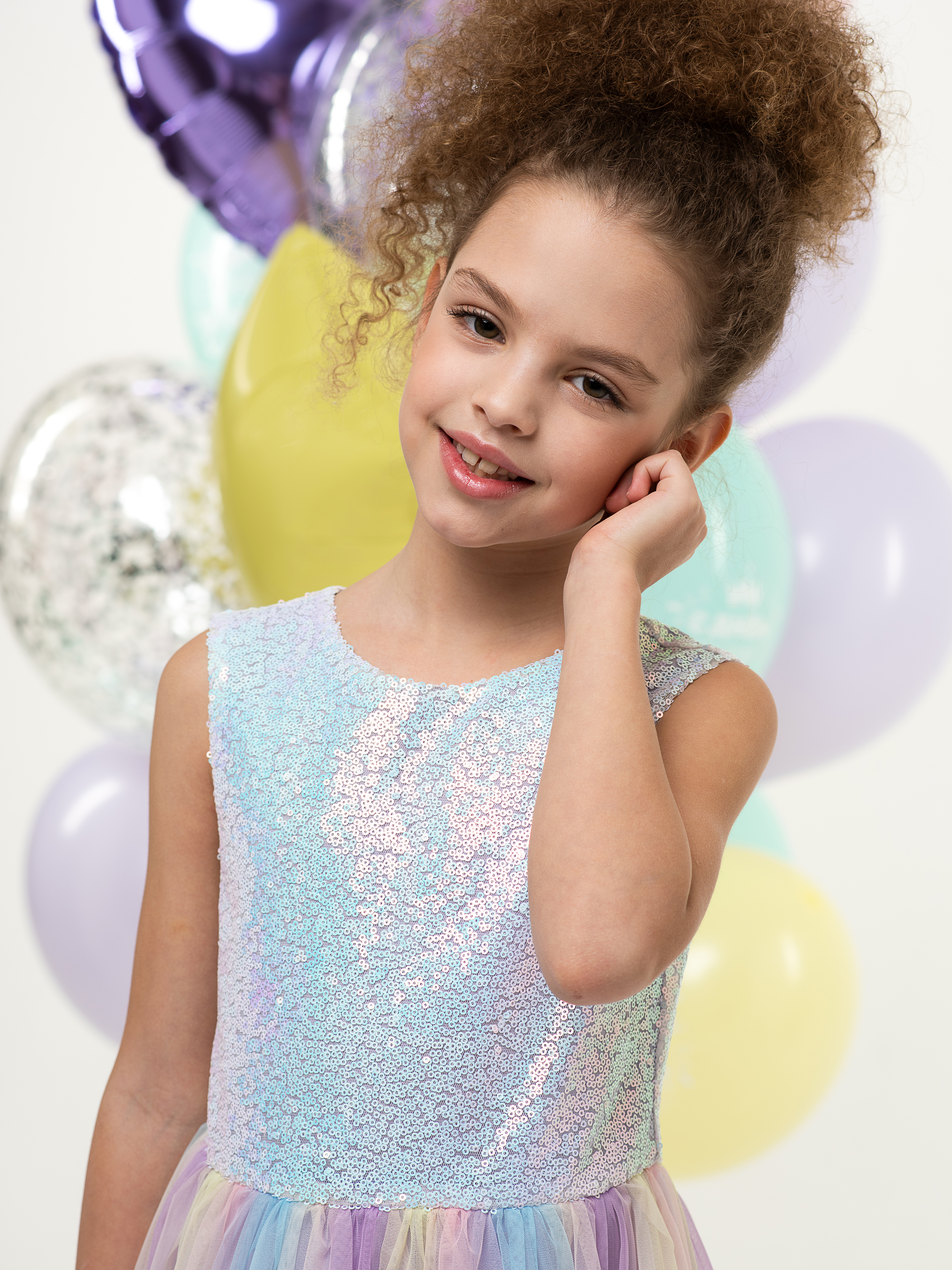 Платье LisaWeta D368 сиреневый - фото 4