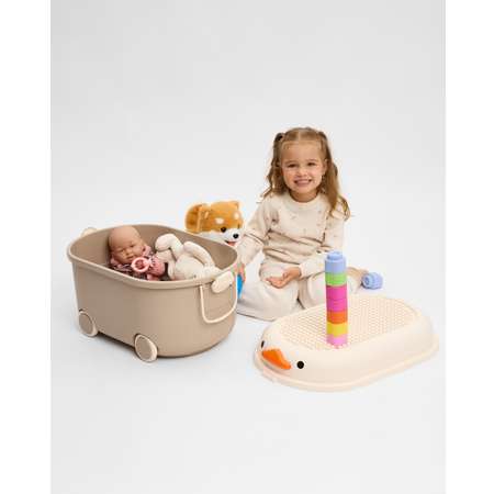 Ящик для хранения игрушек BabyGo серый