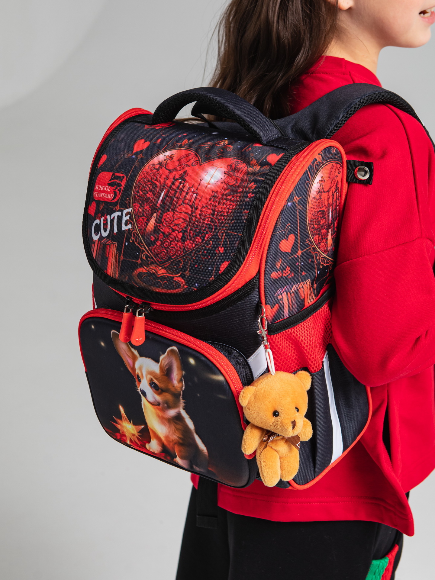 Ранец School Standard анатомическая спинка + брелок - фото 3