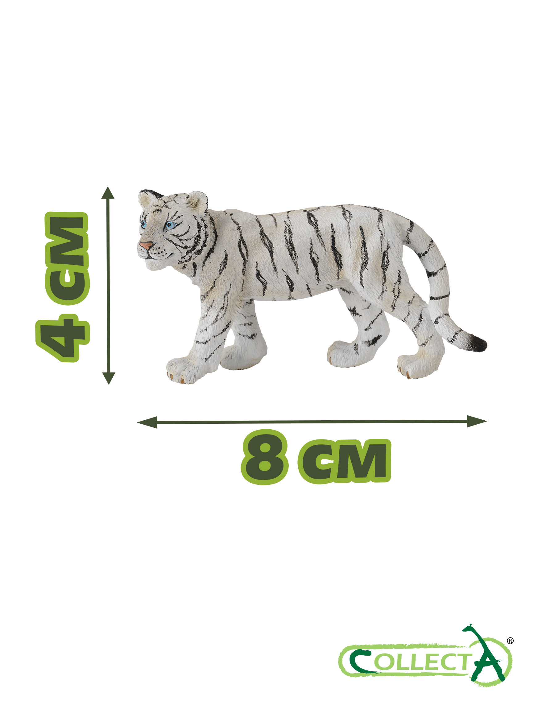 Фигурка Collecta Белый гуляющий тигренок 4 см - фото 2