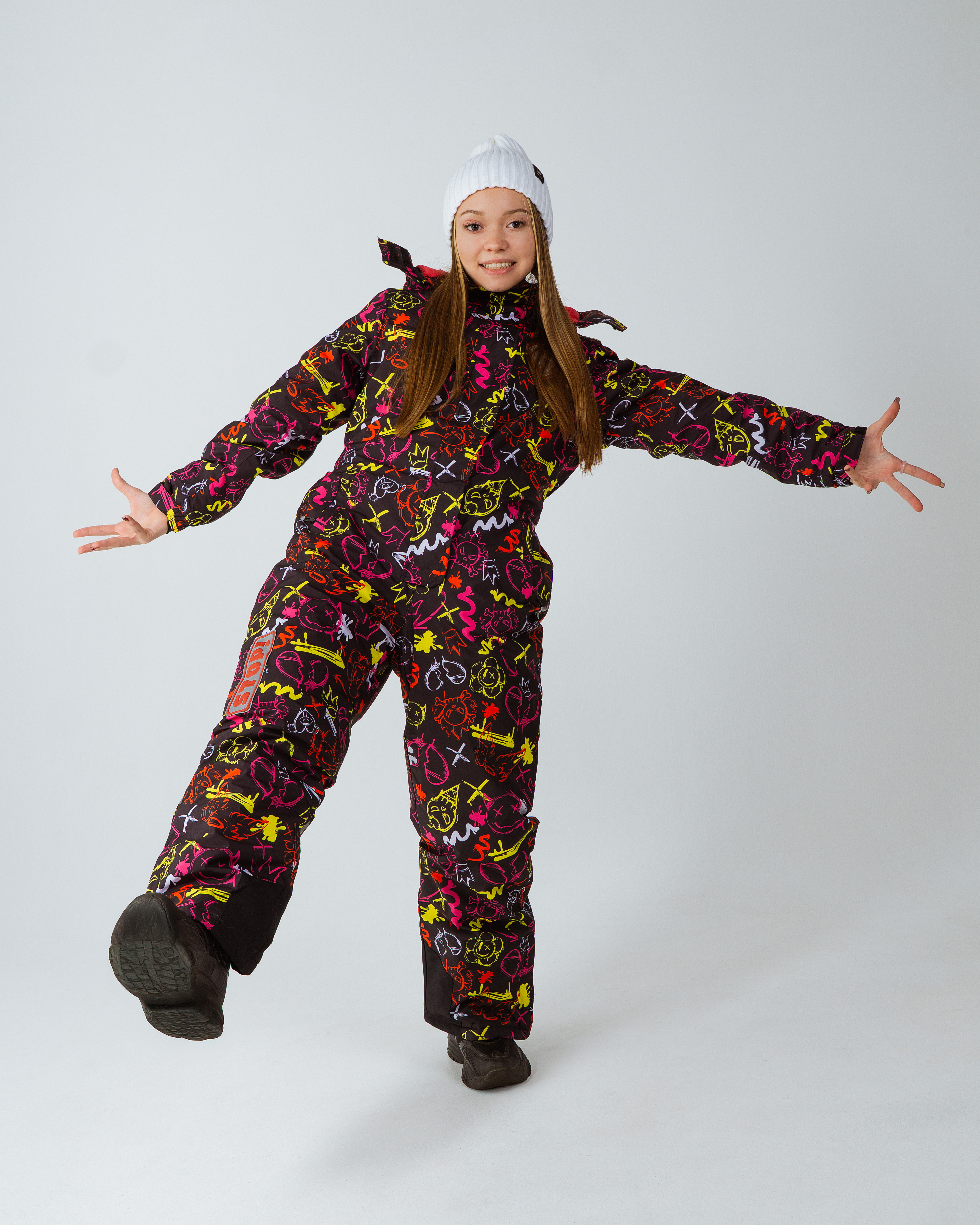 Комбинезон Saimaa GLO-10 черно-розовый - фото 1