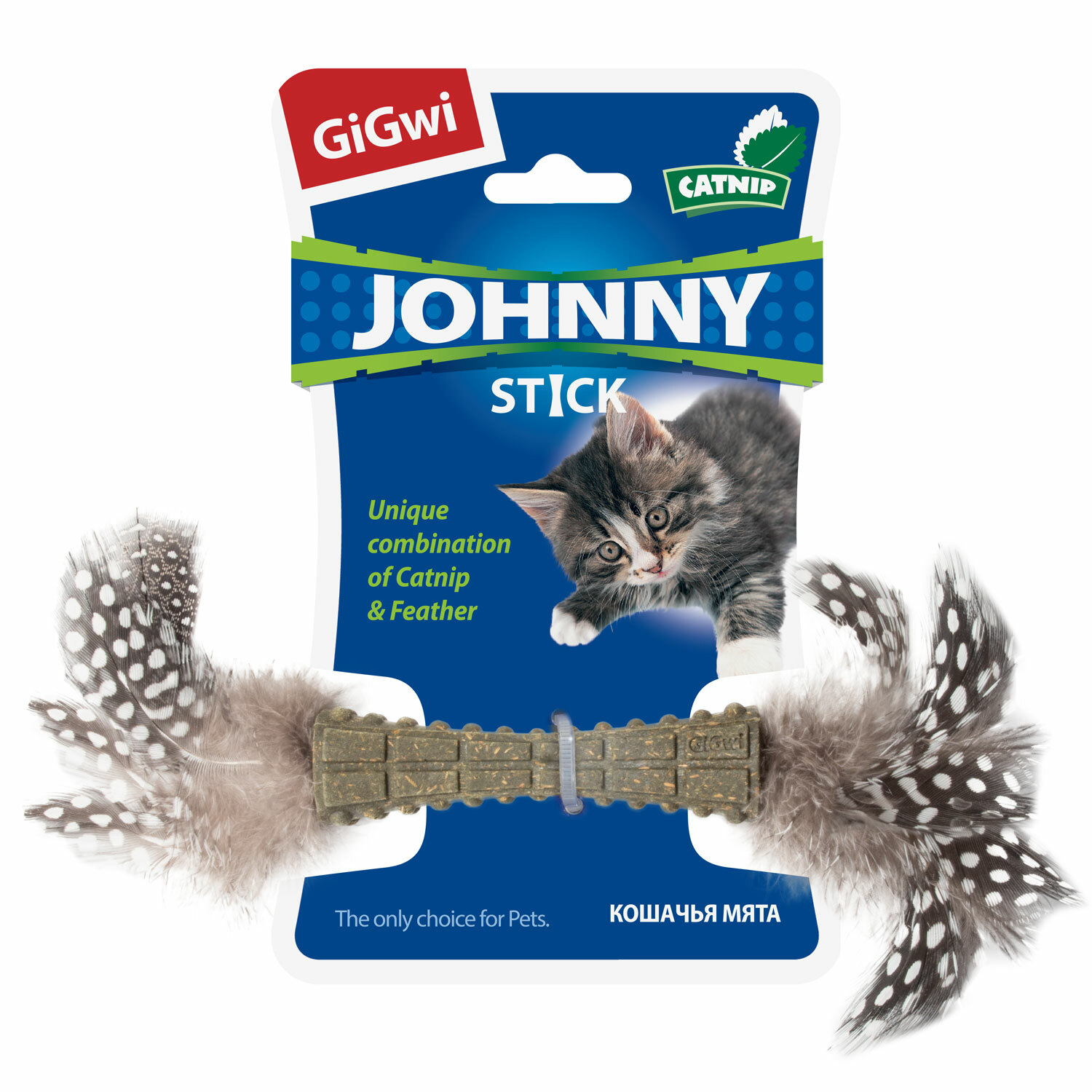 Игрушка для кошек Gigwi Кошачья мята с пером 75335 - фото 2