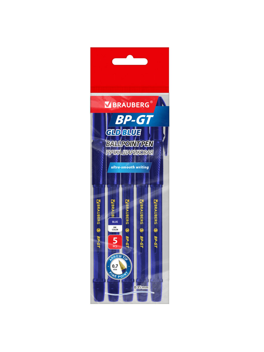 Ручка шариковая Brauberg 5 шт. - фото 2