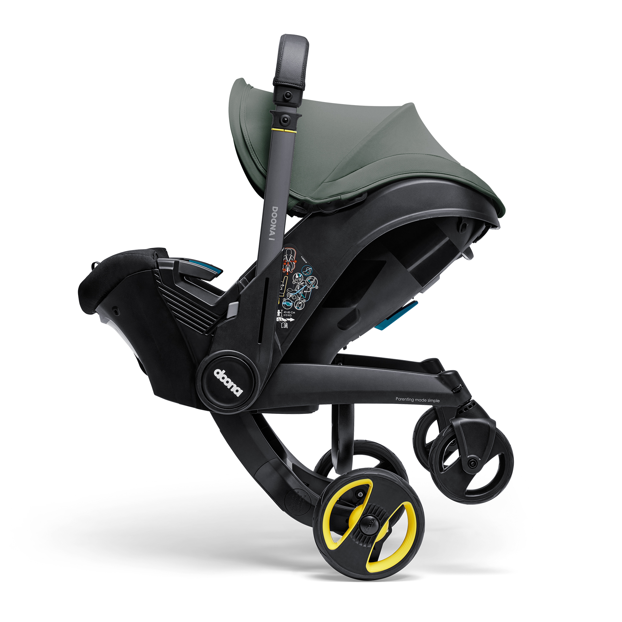 Автокресло Doona i, цвет: Slate Green Isofix 0 (0 -13 кг) серый - фото 24