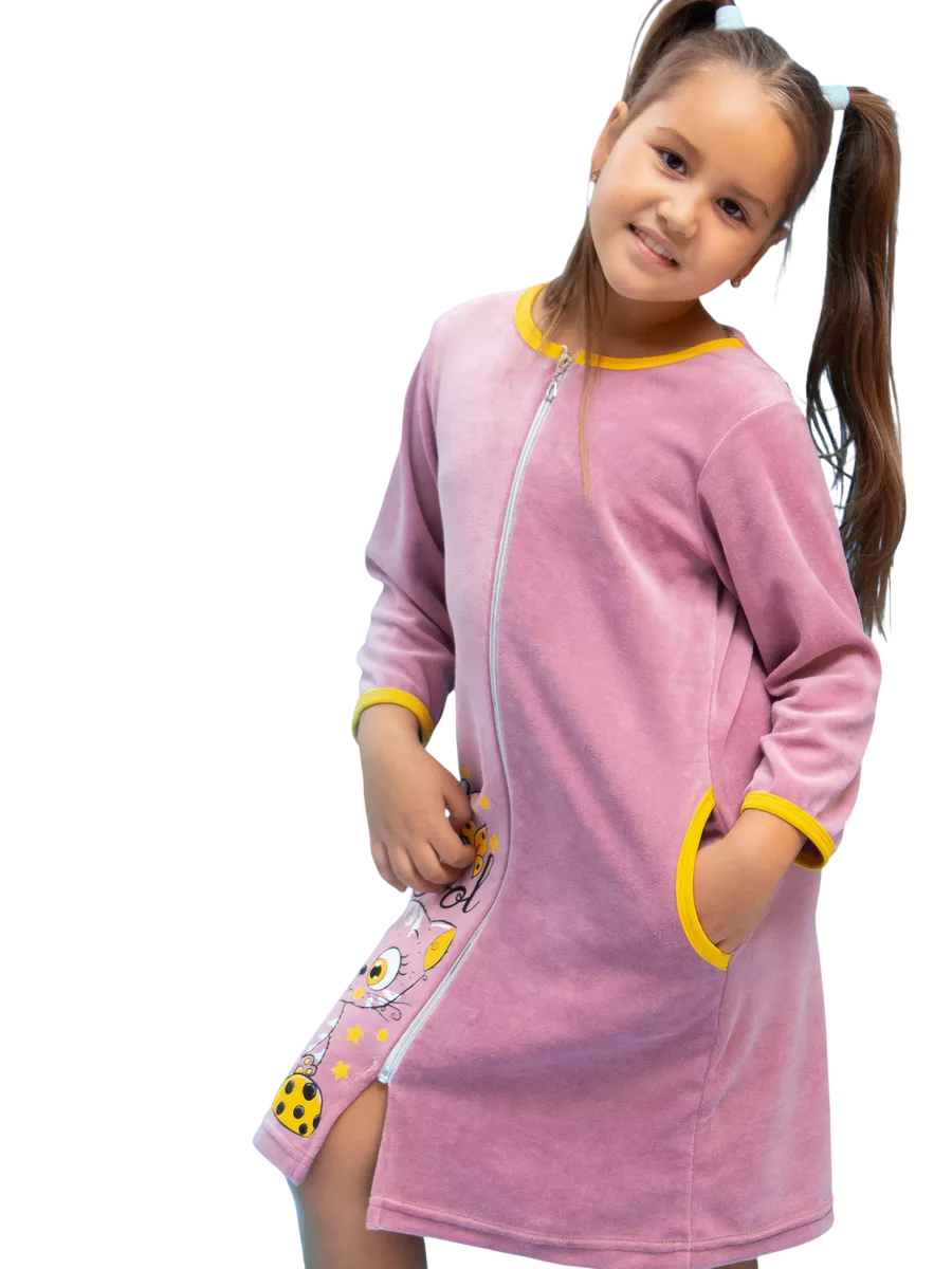 Халат TOTEMFOX 831В2F/сухая розаКотик - фото 2