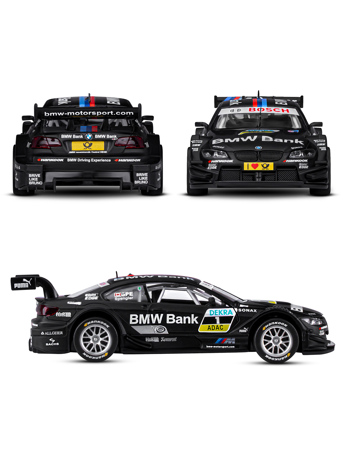 Автомобиль АВТОпанорама BMW M3 DTM 1:32 JB1251316 - фото 6