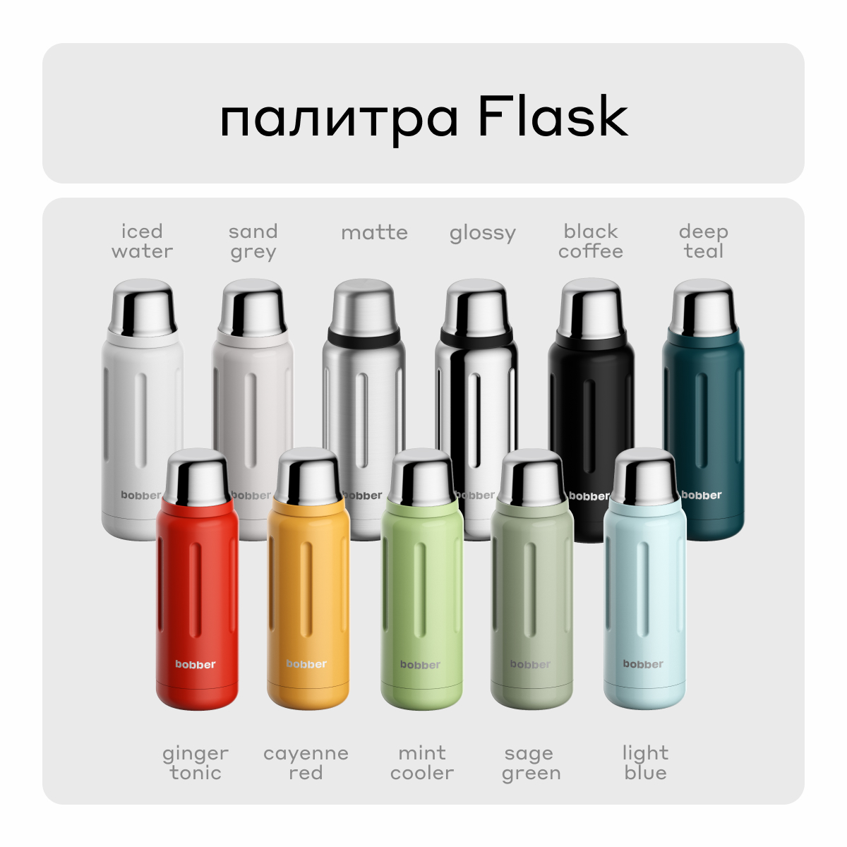 Термос 1 л для напитков Bobber Flask оливковый - фото 5