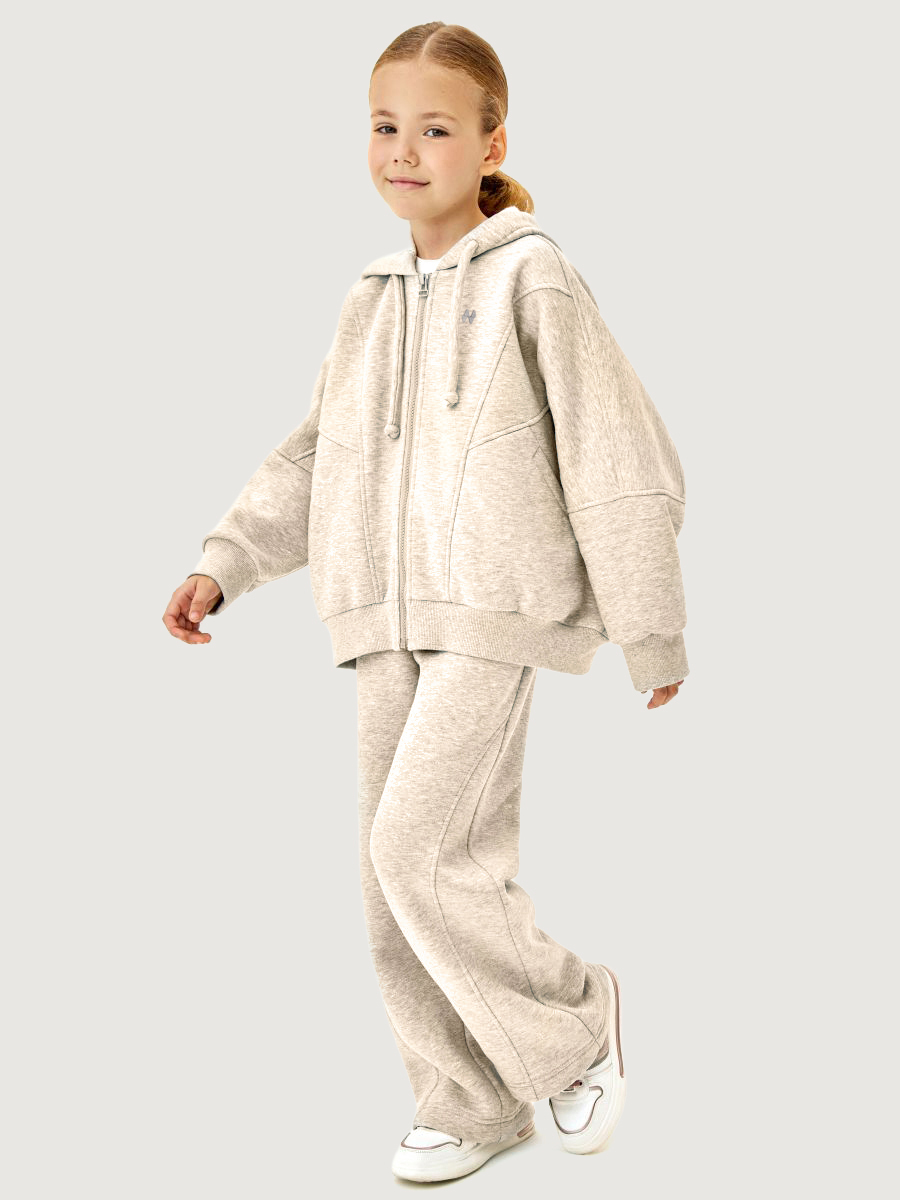 Костюм NIKASTYLE 7т13426 молочный меланж - фото 1