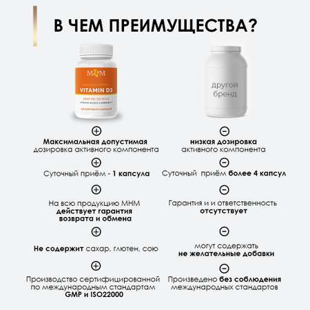 Витамин Д3 MyHealthMarathon комплекс для детей и взрослых 240 капсул