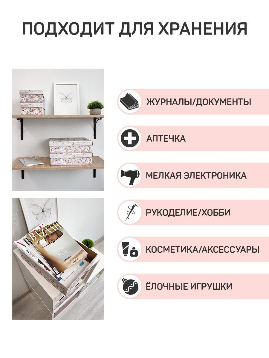 Коробка для хранения VALIANT набор 4 шт. - фото 5