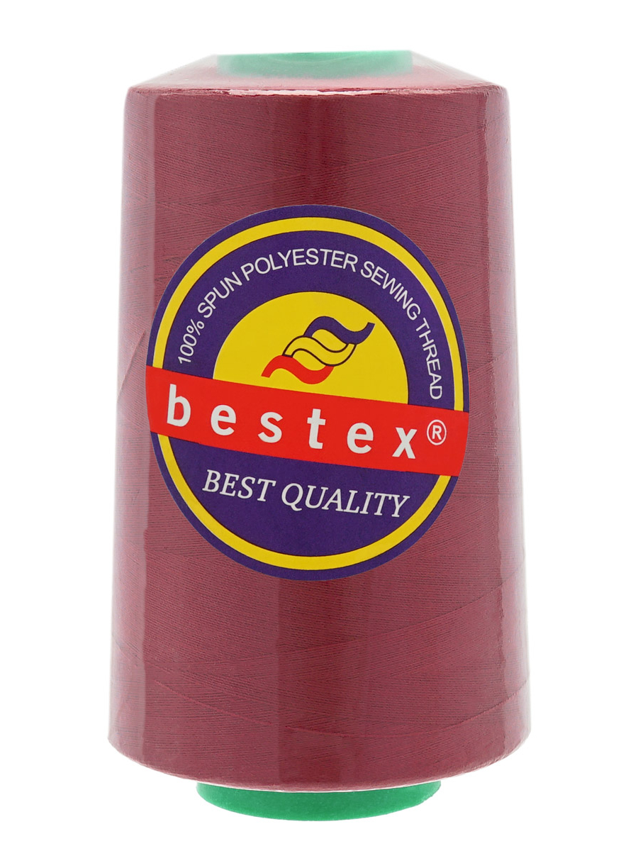 Нитки Bestex 40/2 5000 ярд 1 шт 247 темный вишневый - фото 11
