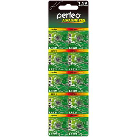 Батарейки Perfeo Alkaline Cell щелочные LR521 10 штук