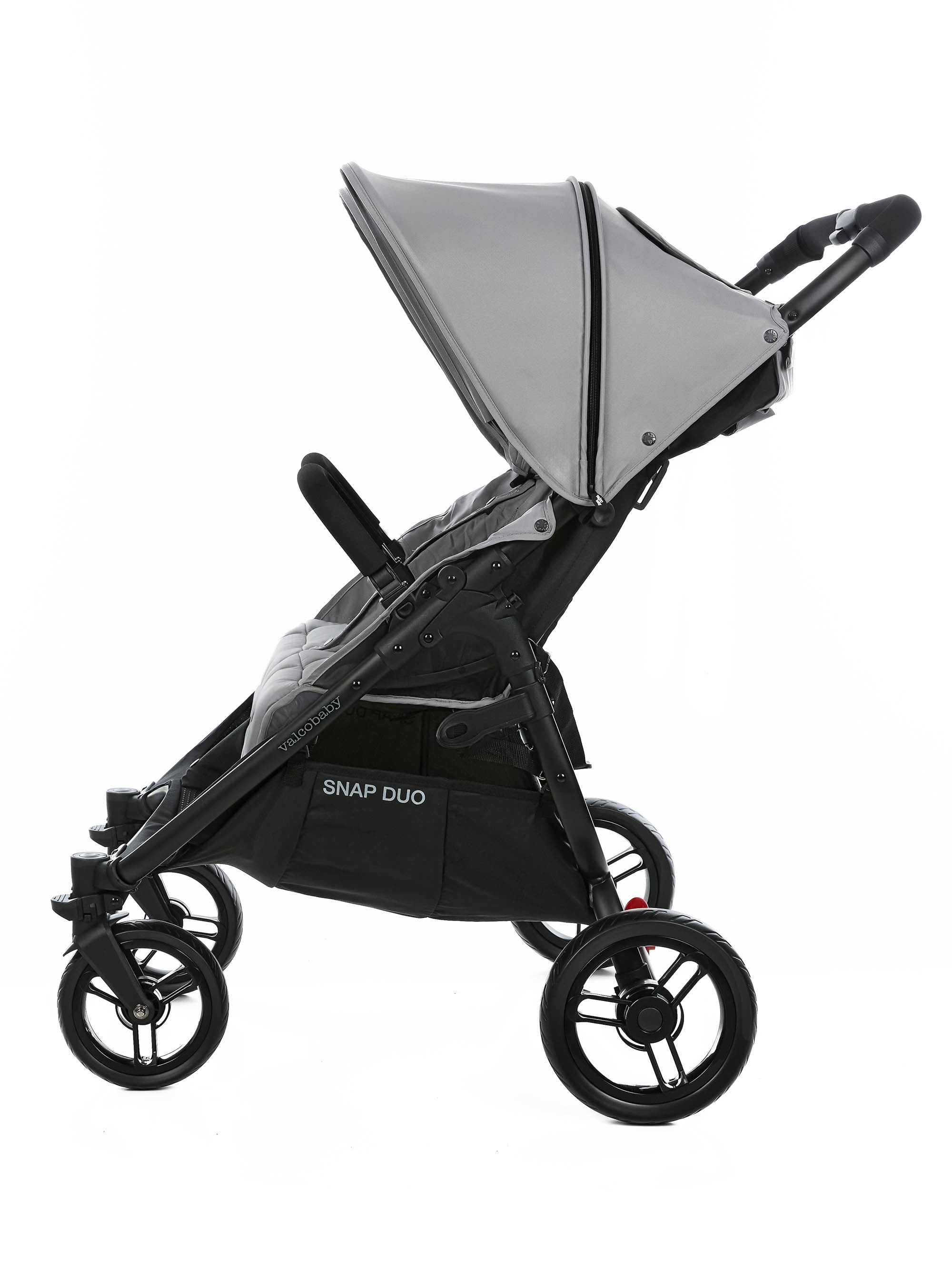 Коляска прогулочная для двойни Valco baby Snap Duo Flatt Matt серый - фото 23