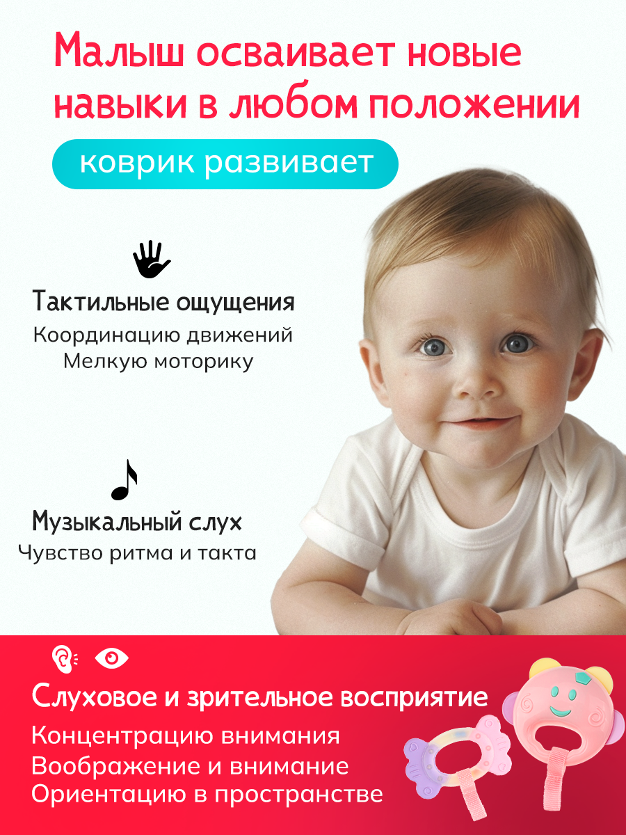 Коврик Рыжий кот с дугами - фото 6