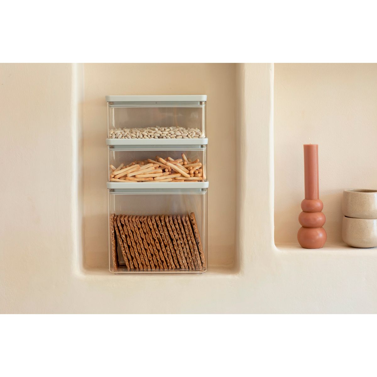 Набор модульных контейнеров Brabantia Tasty+ 3шт светло-серый 230806 - фото 5