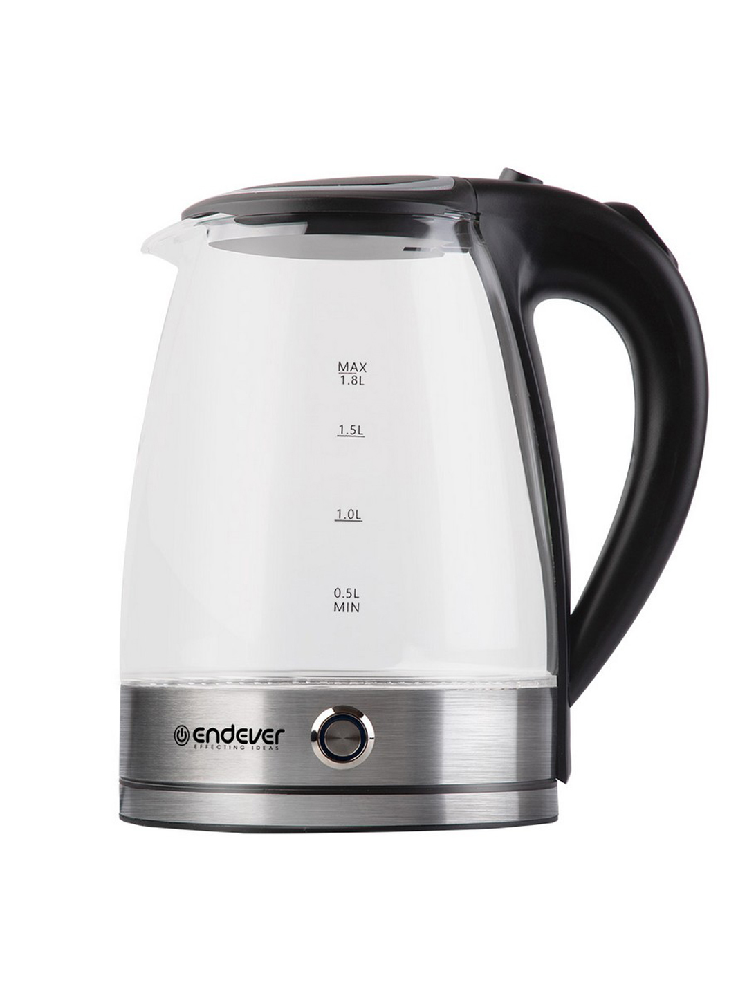 Изображение товара Электрический чайник Endever Skyline KR-345G 2200 Вт стекло металл с подсветкой Изображение товара Электрический чайник Endever Skyline KR-345G 2200 Вт стекло металл с подсветкой