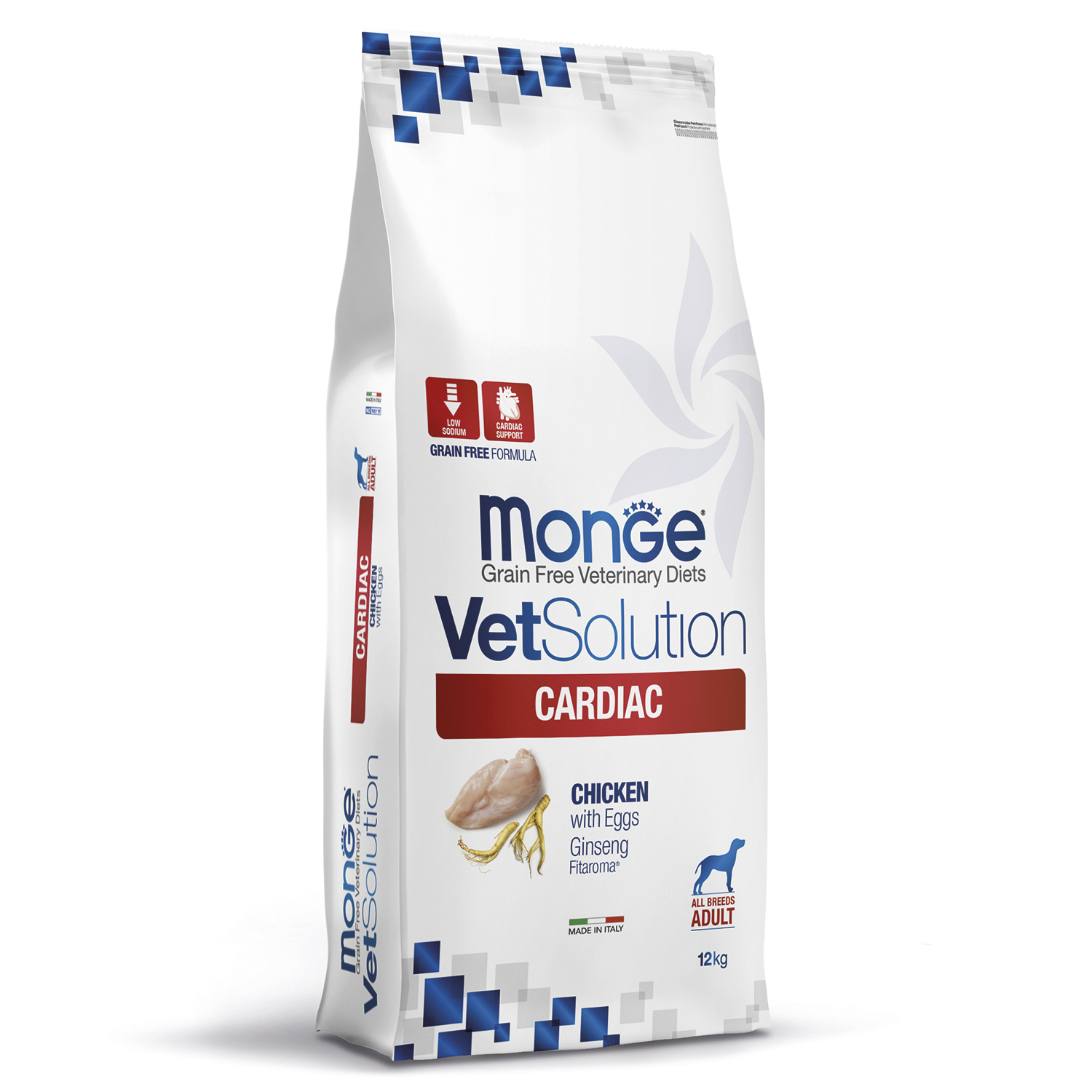 Изображение товара Корм для собак диетический MONGE VetSolution Dog Cardiac Кардиак при заболеваниях сердца 12кг